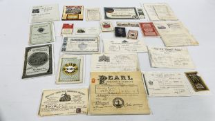 A GROUP OF PAPER COLLECTABLE ITEMS RELATING TO ASSURANCE AND INSURANCE COMPANIES INCLUDING NORWICH