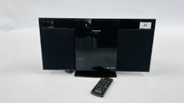 PANASONIC CD RADIO SYSTEM MODEL SC-HC17 WITH REMOTE - SOLD AS SEEN.