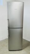 HOTPOINT SILVER FINISH FRIDGE FREEZER - SOLD AS SEEN.