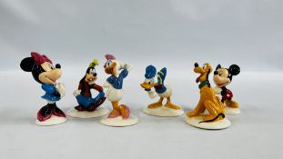 A COLLECTION OF SIX DISNEY ROYAL DOULTON FIGURES "THE MICKEY MOUSE COLLECTION" TO INCLUDE MICKEY