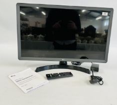 LG 28" FLAT SCREEN TV WITH REMOTE AND INSTRUCTIONS - SOLD AS SEEN.