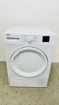 BEKO 8KG CONDENSER TUMBLE DRYER MODEL DTKCE80021W - SOLD AS SEEN.