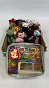A COLLECTION OF 16 ASSORTED TY BEANIE BABIES TO INCLUDE BABY GIRL, SHAMROCK, SPANGLE ETC.