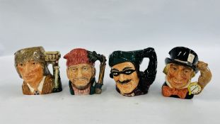 A GROUP OF FOUR ROYAL DOULTON CHARACTER JUGS TO INCLUDE THE SHAKESPEAREAN COLLECTION ROMEO D6670,