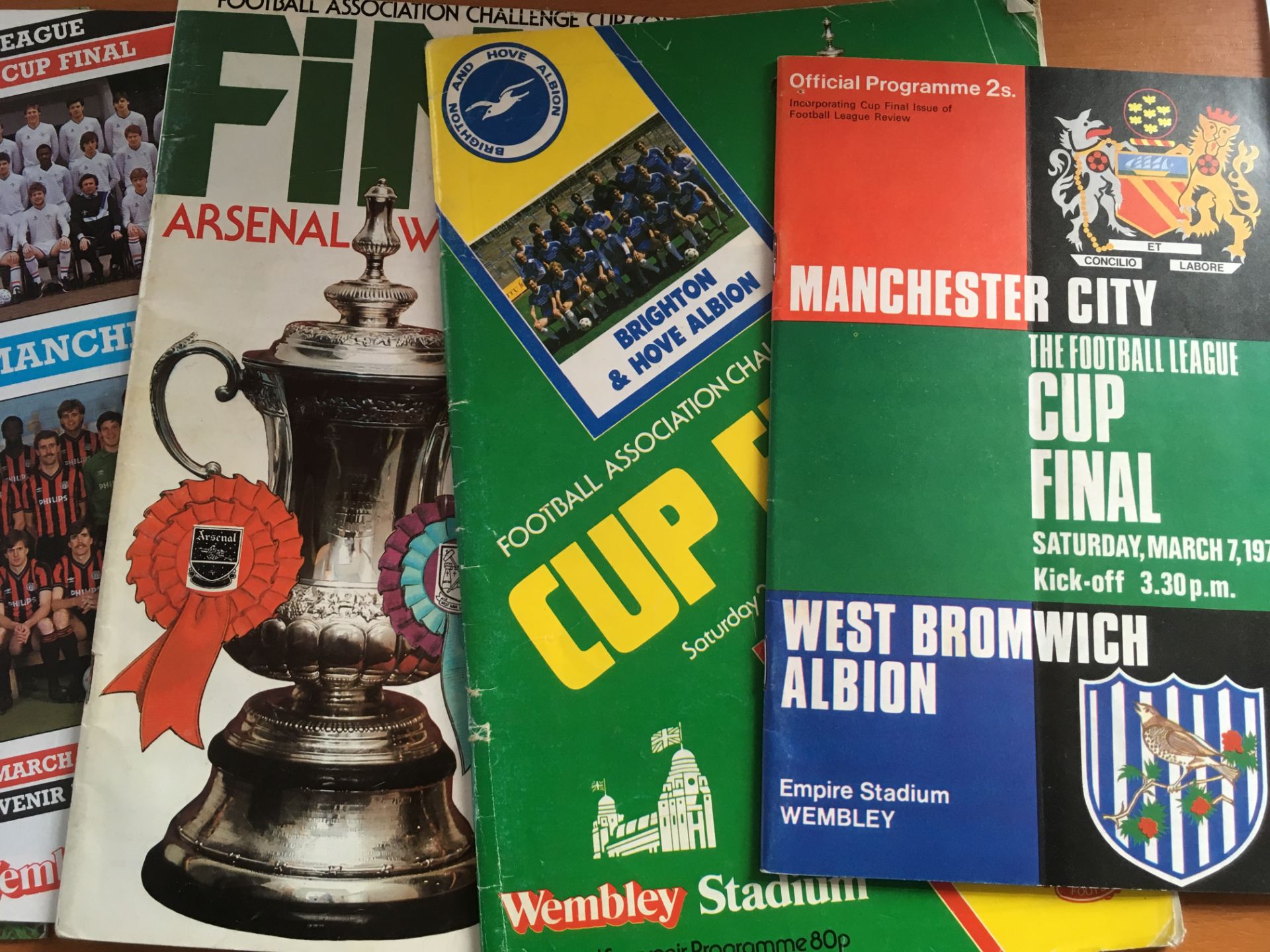 EPHEMERA: BOX OF FOOTBALL PROGRAMMES INCLUDING 13 CUP FINALS.