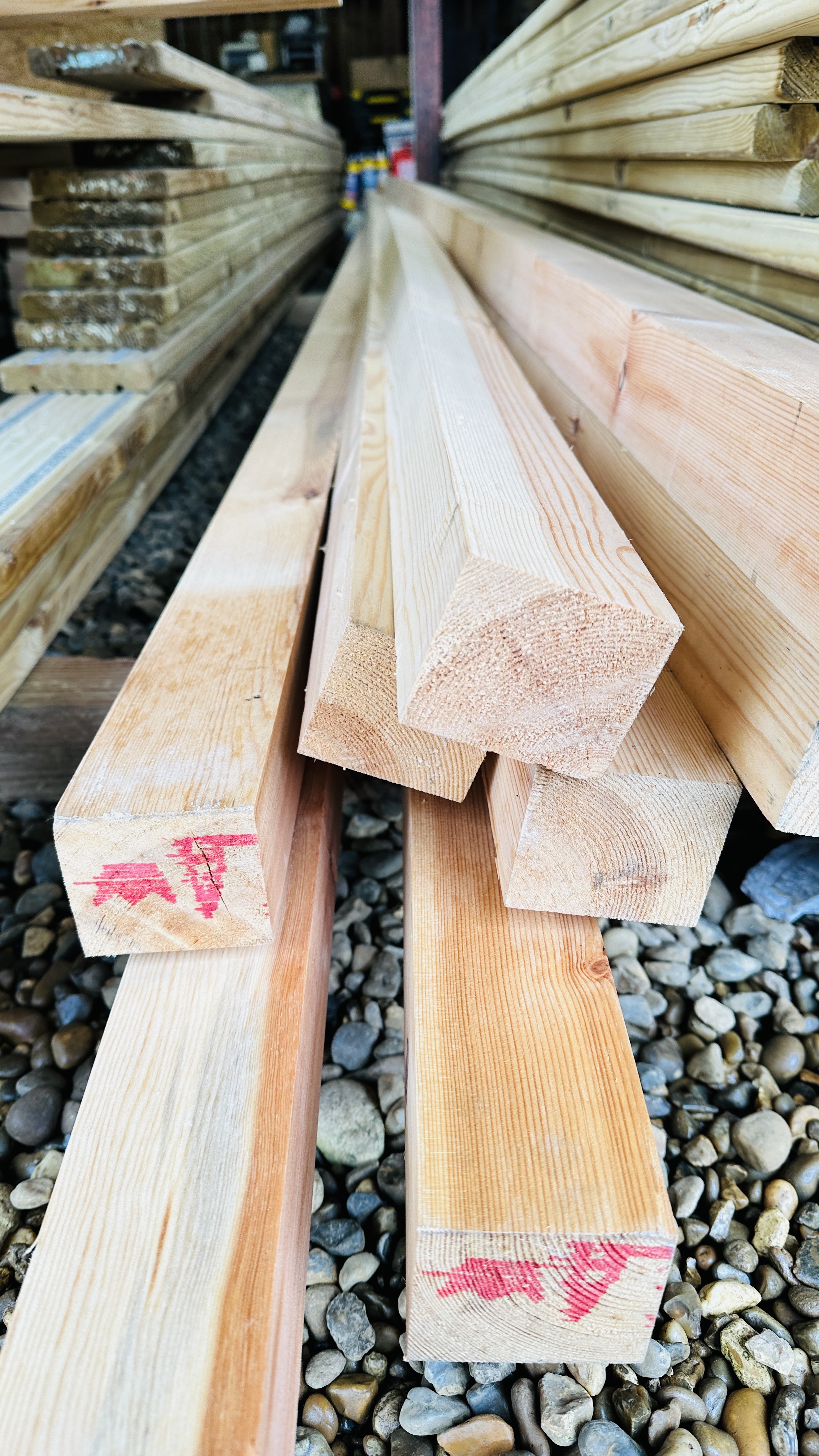7 X 5 METRE LENGTHS OF 70MM X 60MM PLANED TIMBER. THIS LOT IS SUBJECT TO VAT ON HAMMER PRICE. - Image 2 of 4