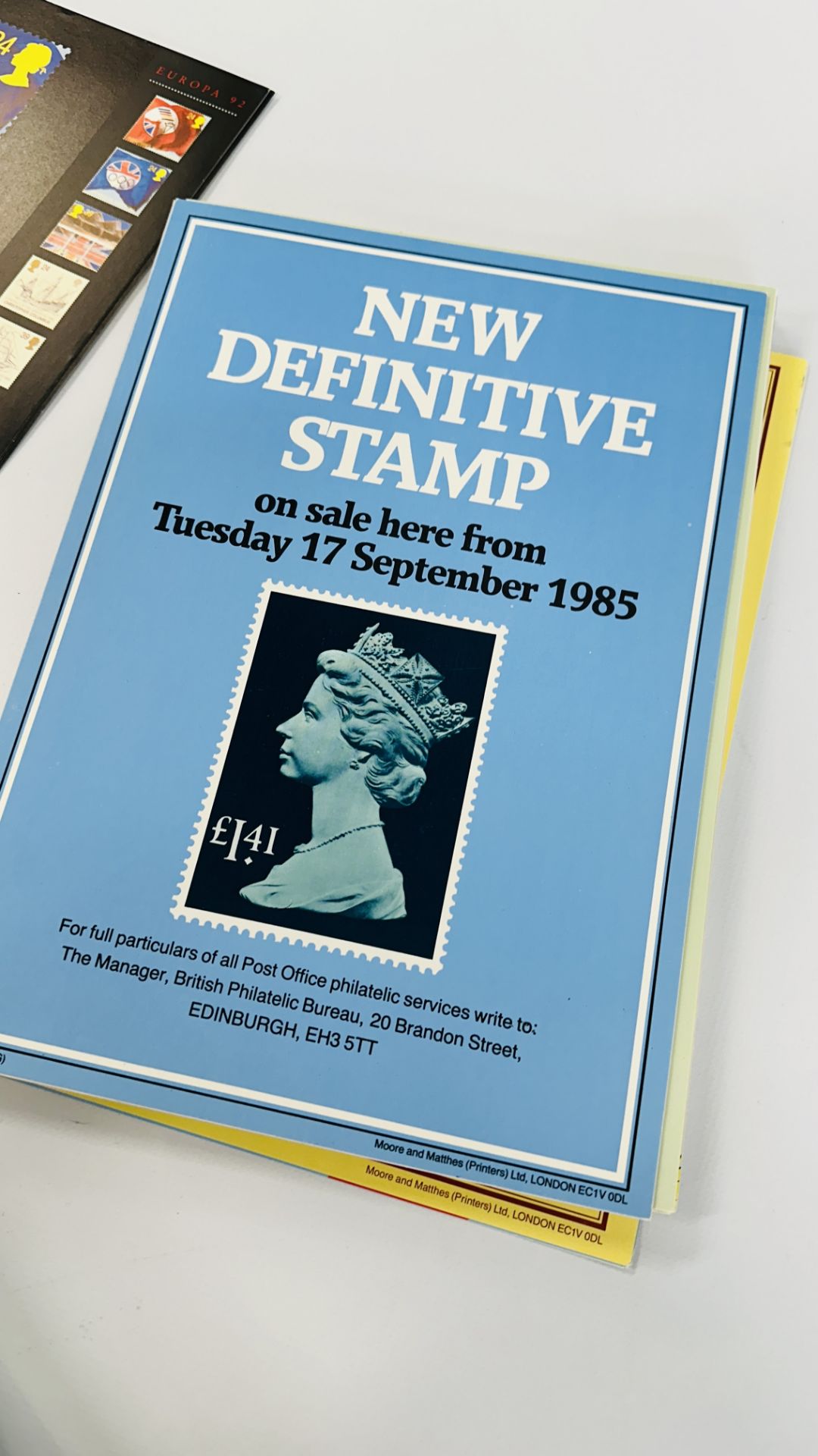 A BOX OF POINT OF SALE STAMP ADVERTISING BOOKLETS. - Image 9 of 12