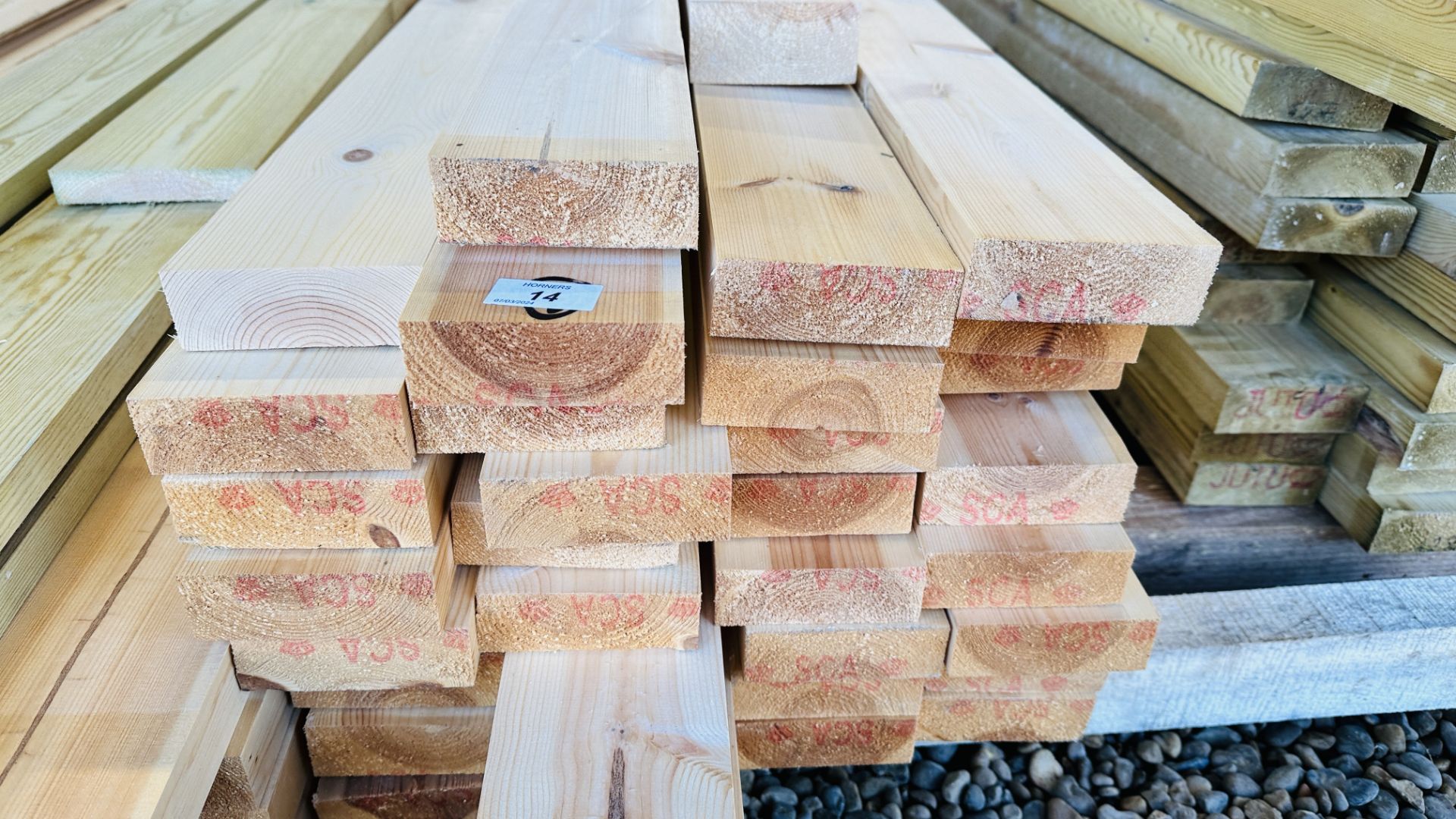 38 X 4.5M LENGTHS OF 95MM X 35MM PLANED TIMBER. THIS LOT IS SUBJECT TO VAT ON HAMMER PRICE. - Image 2 of 5