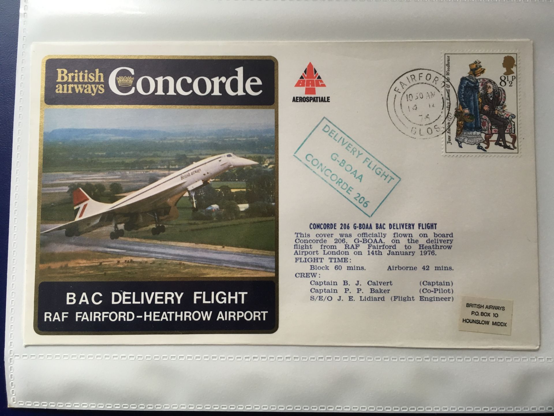 STAMPS: BINDER WITH A COLLECTION OF CONCORDE THEMED COVERS, - Bild 7 aus 7