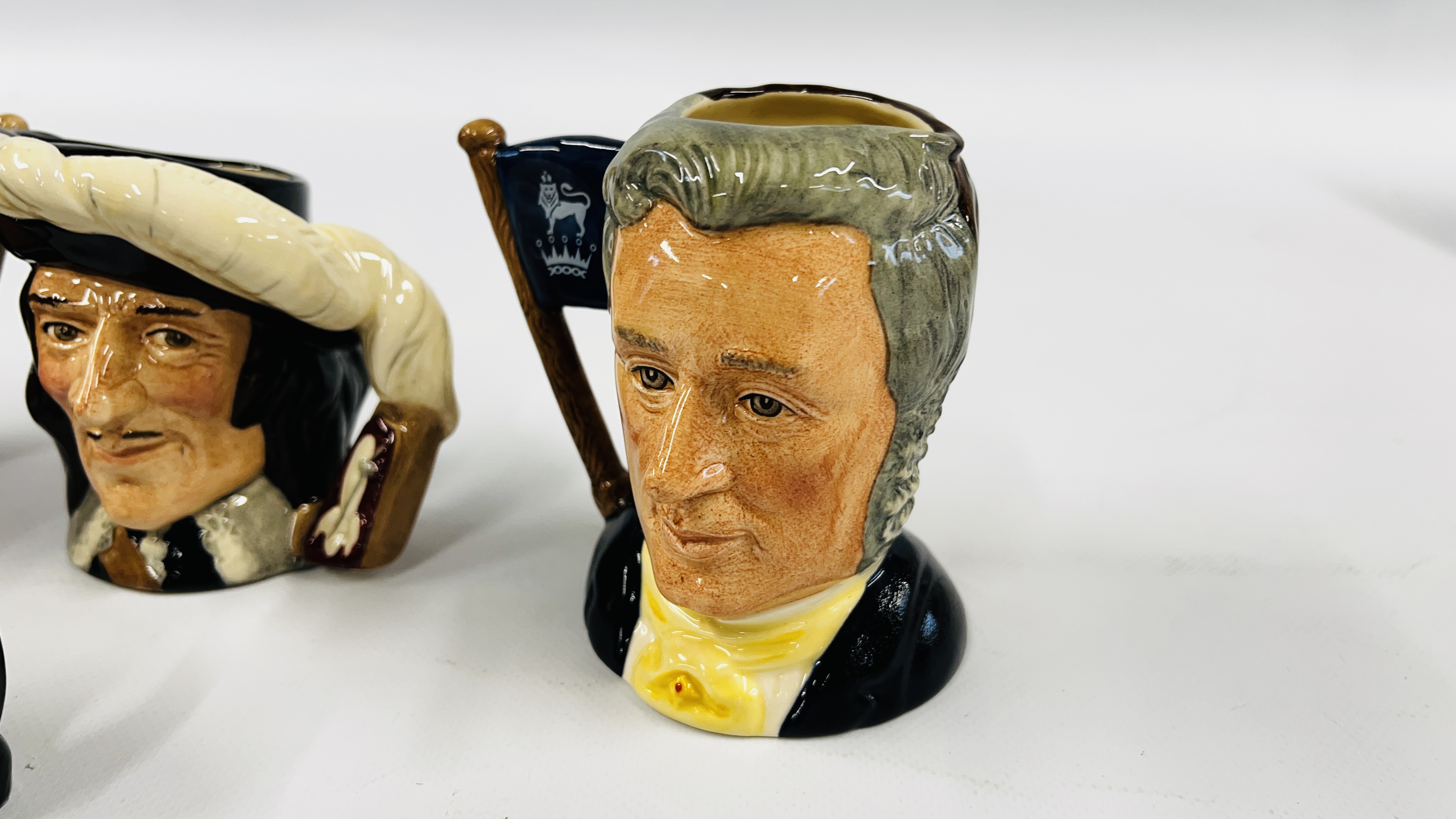 A GROUP OF SEVEN ROYAL DOULTON CHARACTER JUGS TO INCLUDE MICHAEL DOULTON D6808, TAM O'SHANTER D6636, - Image 5 of 9