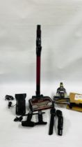 SHARK DUO CLEAN CORDLESS VACUUM CLEANER WITH CHARGER, BATTERIES & ACCESSORIES - SOLD AS SEEN.