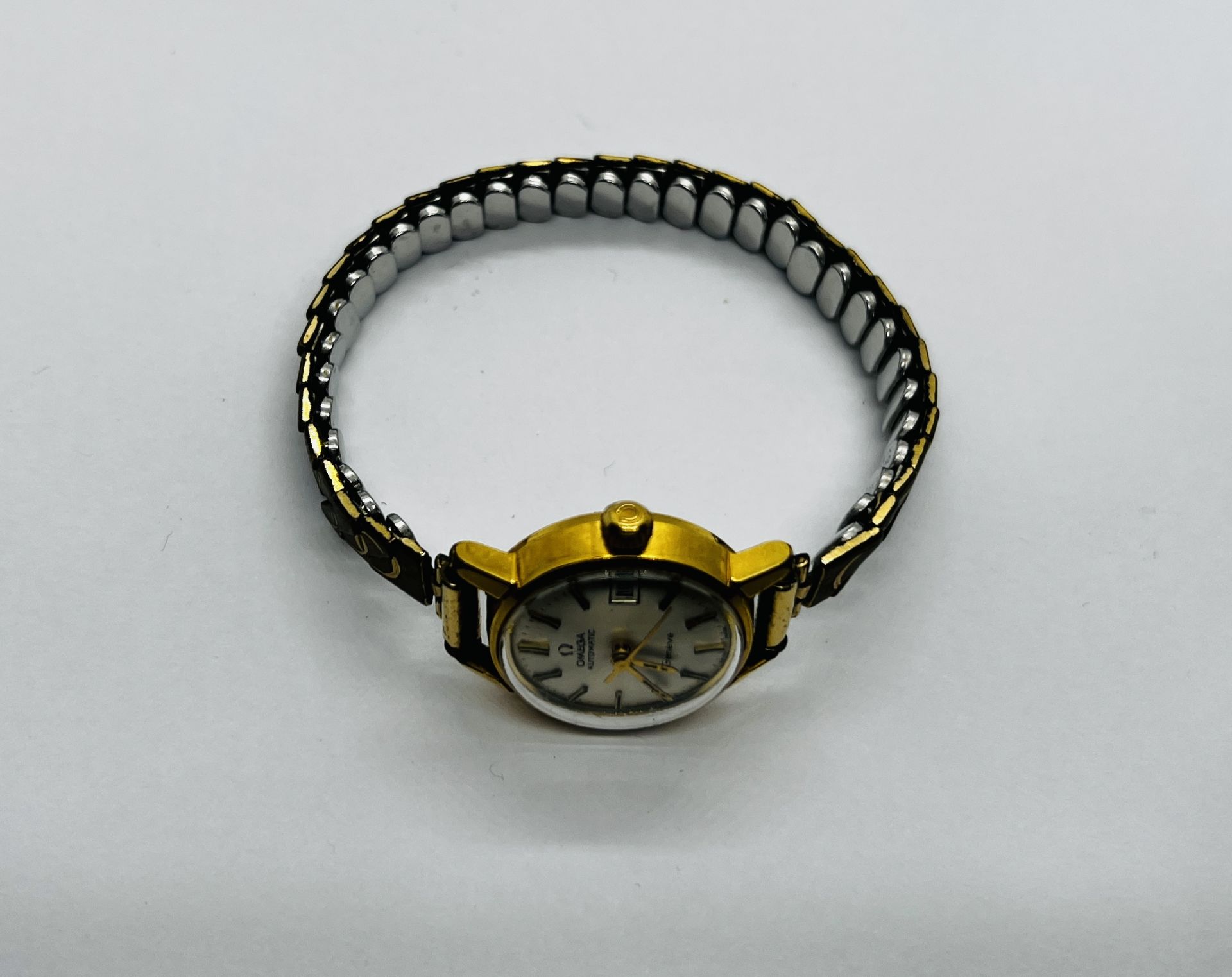 A VINTAGE WRIST WATCH MARKED OMEGA AUTOMATIC GENEVE. - Image 3 of 7