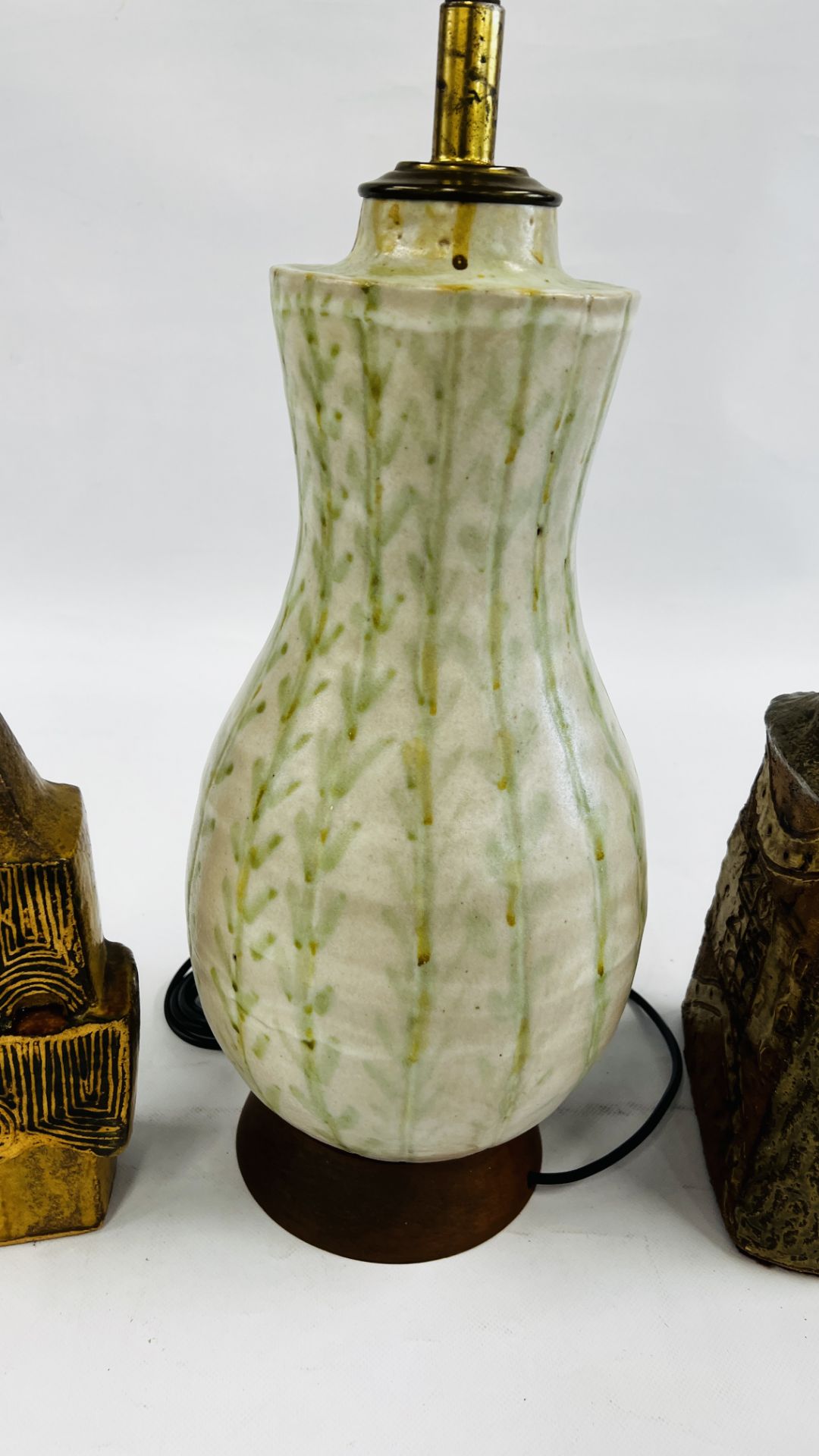 3 STONEWARE LAMP BASES TO INCLUDE BERNARD ROOKE, - Image 6 of 8