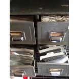 STAMPS: METAL FOUR DRAWER FILING CABINET WITH ALL REIGNS MAINLY USED SORTED BY REIGN AND ISSUE,