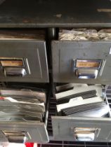 STAMPS: METAL FOUR DRAWER FILING CABINET WITH ALL REIGNS MAINLY USED SORTED BY REIGN AND ISSUE,