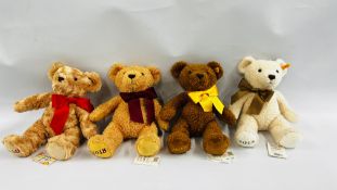 A GROUP OF 4 STEIFF COSY YEAR TEDDY BEARS TO INCLUDE 113376, 690037,