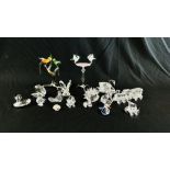 5 SWAROVSKI CRYSTAL COLLECTIBLE FIGURES TO INCLUDE HEDGEHOG, DOVE, DOG,