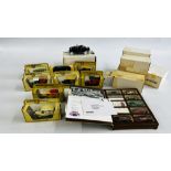 A BOX CONTAINING 16 VARIOUS DIE CAST VEHICLES TO INCLUDE MODELS OF YESTERYEAR, CAMEO COLLECTIBLES,