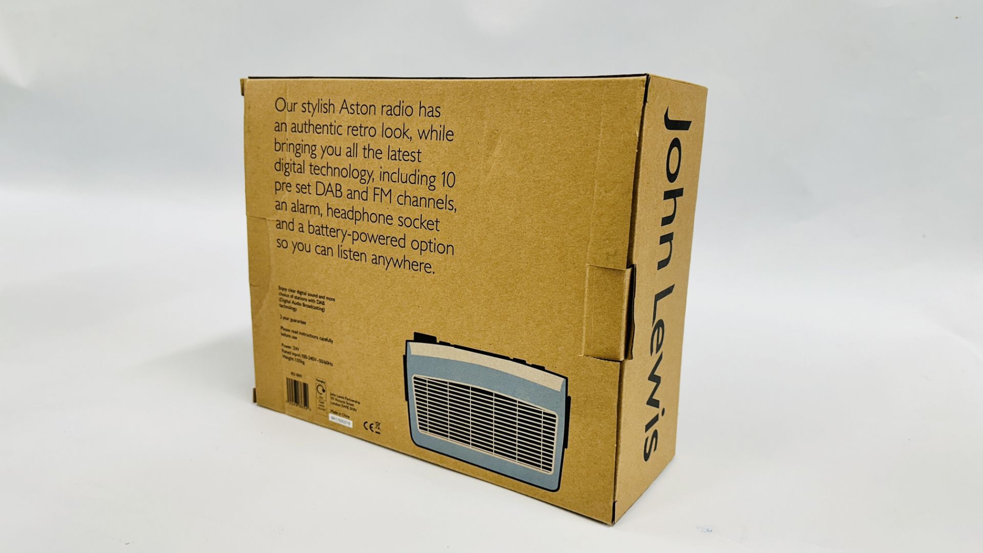 BOXED AS NEW JOHN LEWIS ASTON DAB / FM DIGITAL RADIO - SOLD AS SEEN. - Image 4 of 4