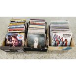 3 BOXES OF ASSORTED RECORDS EASY LISTENING, MADONNA, ROD STEWART, NEIL DIAMOND, BEE GEES ETC.