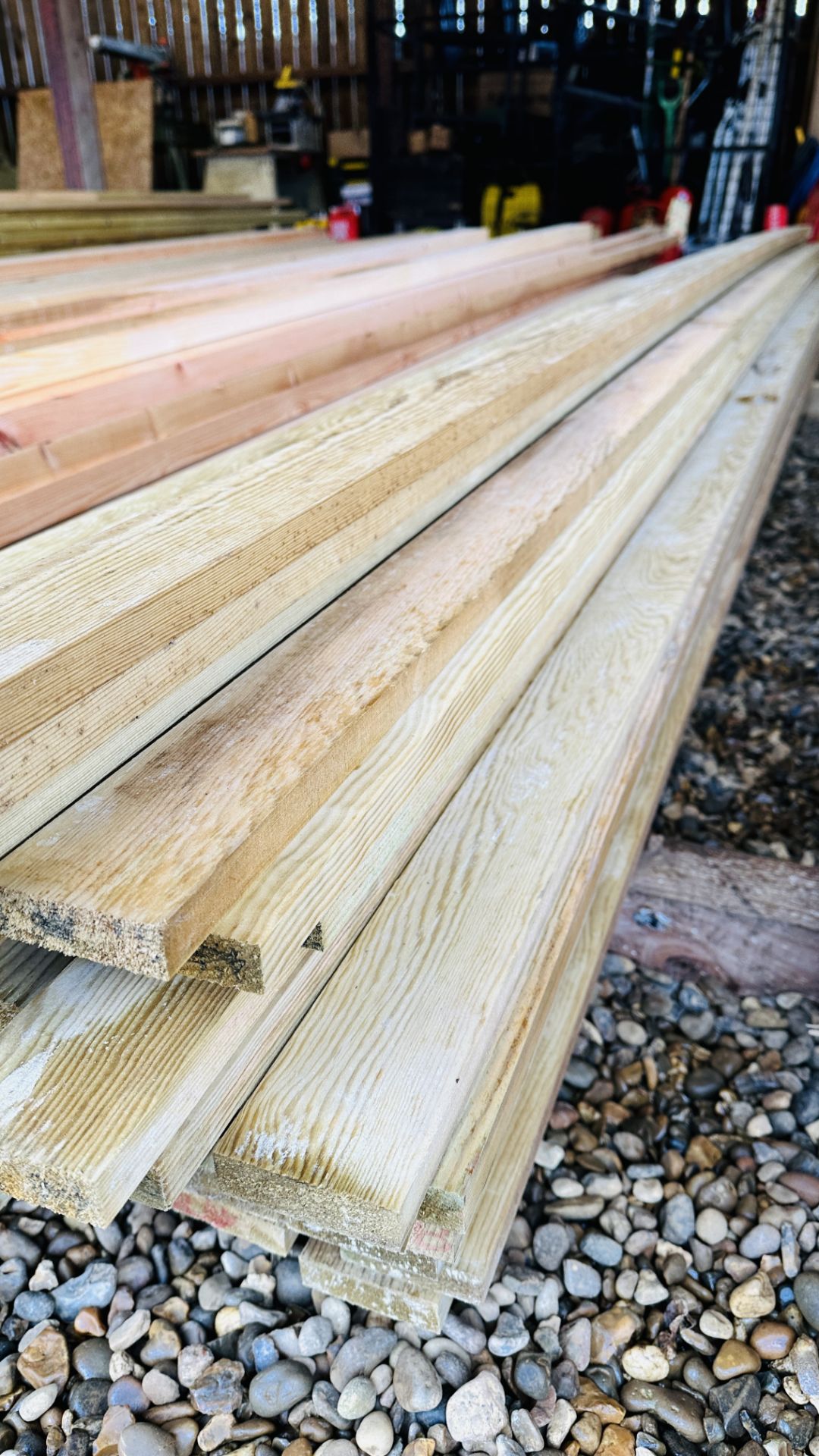 58 X 4.8M LENGTHS 70MM X 20MM PLANED TANALISED TIMBER. THIS LOT IS SUBJECT TO VAT ON HAMMER PRICE. - Image 5 of 6