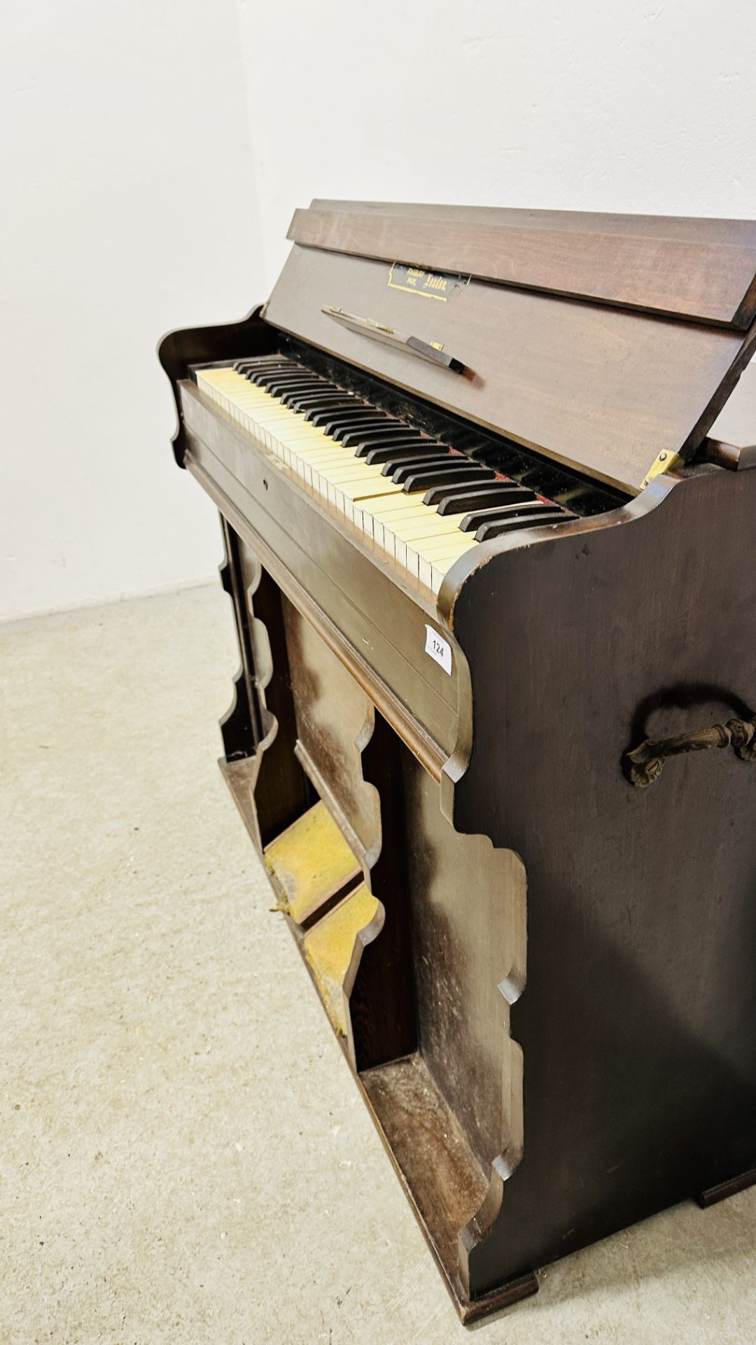 ANTIQUE MAHOGANY CHAPEL HARMONIUM BY ROBERT STATHER FINSBURY PARK LONDON. - Bild 7 aus 8