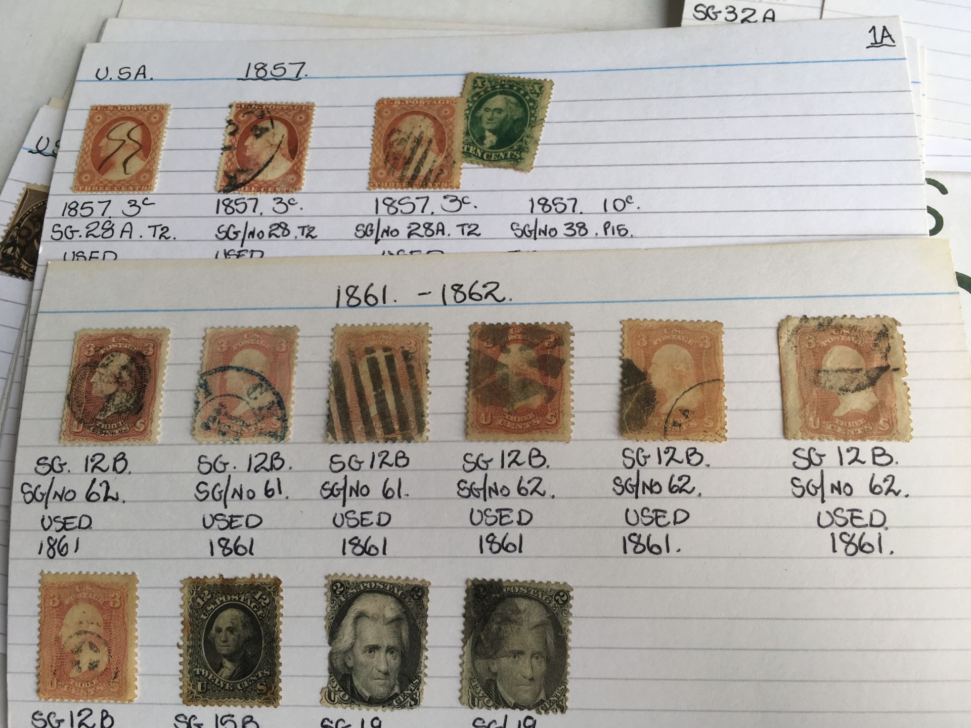 STAMPS: BOX WITH USA MAINLY USED ON QUANTITY OF CARDS SORTED BY ISSUE AND YEARS, - Image 2 of 10