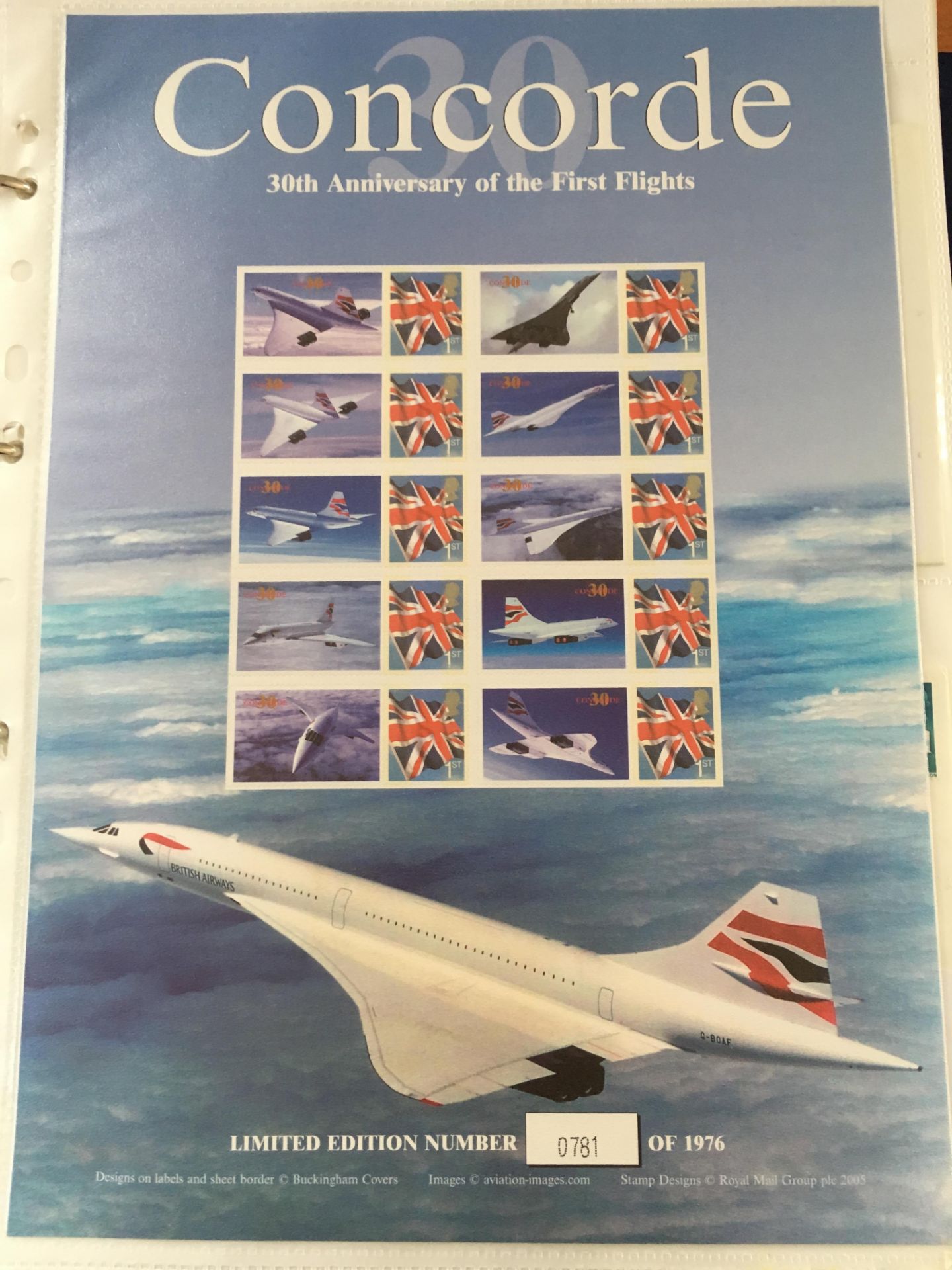 STAMPS: BINDER WITH A COLLECTION OF CONCORDE THEMED COVERS, - Bild 4 aus 7