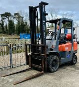 UPON INSTRUCTION OF OFFICIAL RECEIVER NEXEN FG25 FORKLIFT TRUCK S/N D22007 1594 DISPLAYED HOUR'S.