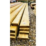 4 X APPROX 4.8M LENGTHS OF 140MM X 40MM PLANED TANALISED TIMBER.