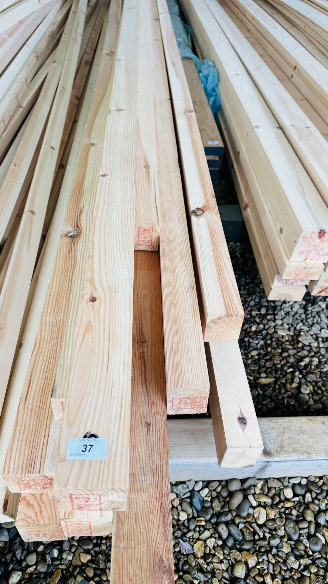 25 X APPROX 4.2M LENGTHS OF 70MM X 60MM PLANED TIMBER. THIS LOT IS SUBJECT TO VAT ON HAMMER PRICE. - Image 2 of 4