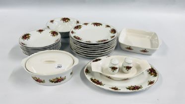 APPROXIMATELY 23 PIECES OF ROYAL NORFOLK COUNTRY ROSES DINNER + TEA WARE.