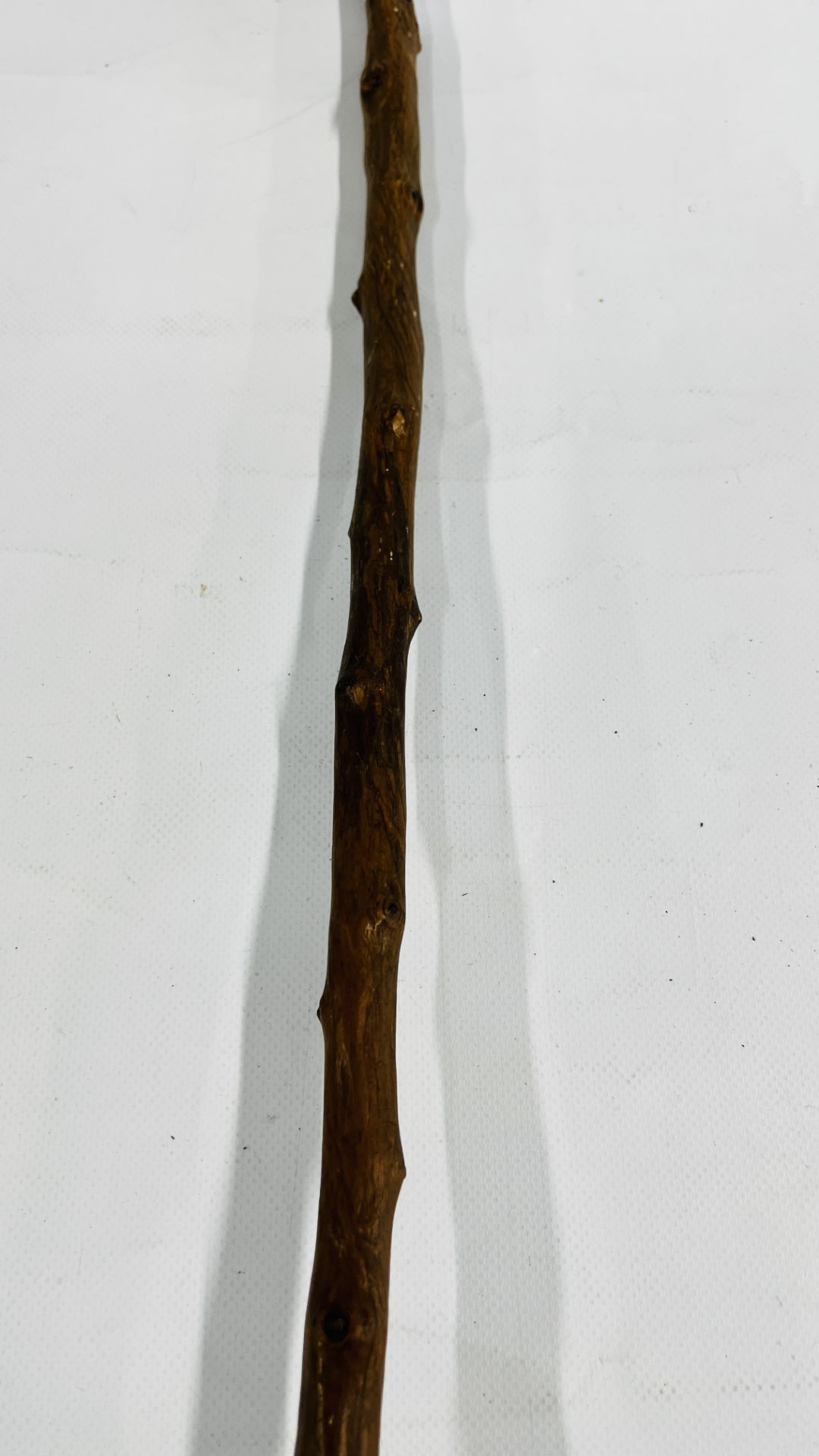 A C19th VINTAGE BRIAR WOOD WALKING STICK THE HANDLE CARVED WITH A GENTLEMAN'S FACE, L 89CM. - Image 5 of 7