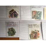 STAMPS: TUB WITH COMMONWEALTH ALL REIGNS ON CARDS, SMALL FOLDERS ETC.
