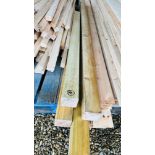 4 X MIXED LENGTHS 95 X 95MM TANALISED TIMBER MAX 3.4M APPROX.