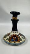 A BRITISH NAVY PUSSERS RUM DECANTER (1 LITRE), WAX SEAL AROUND DECANTER INTACT,