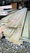 33 LENGTHS (MINIMUM 3.9 METRES) OF 145MM X 30MM TANALISED DECKING BOARDS.