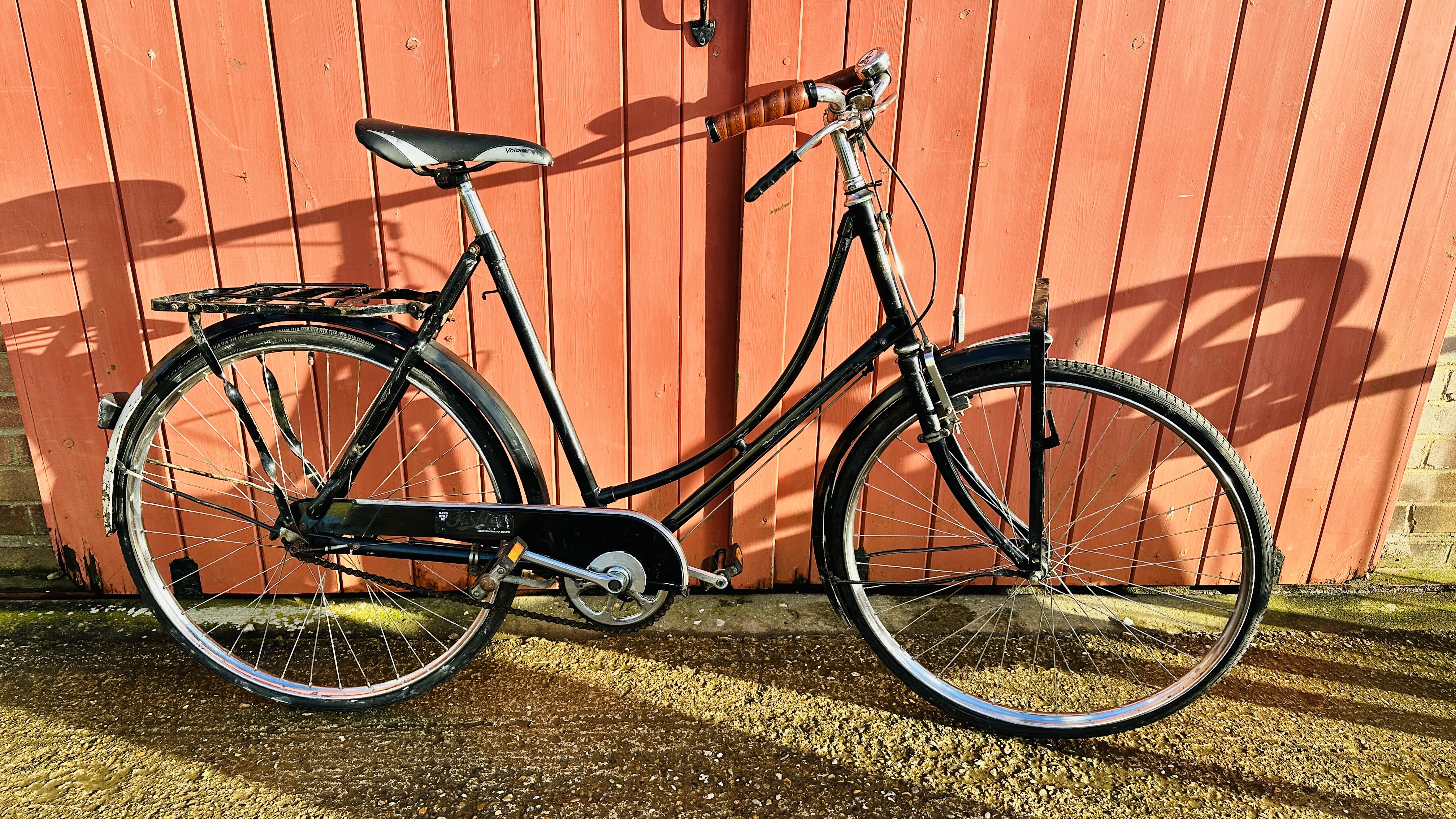 A VINTAGE PASHLEY STEP THROUGH 3 SPEED BICYCLE.