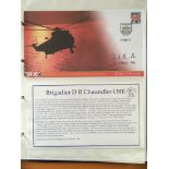 STAMPS: BINDER WITH A COLLECTION 2007 25th ANNIVERSARY OF FALKLANDS WAR BUCKINGHAM COVERS,