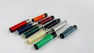 A COLLECTION OF 10 ASSORTED "CLIPPER" LIGHTERS TO INCLUDE A METAL EXAMPLE.