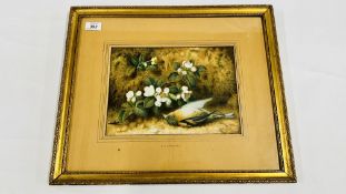 A FRAMED & GLAZED PAINTING BEARING SIGNATURE E.M. STANNARD, DATED 1871. W 29 X H 20CM.