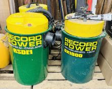 3 X RECORD POWER DUST VACS INCLUDING DX1000, RSDE1 - TRADE SALE ONLY - SOLD AS SEEN.