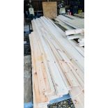 A LARGE QUANTITY 120MM ROUNDED PROFILE TONGUE AND GROOVE CLADDING, APPROX 300 METRES.