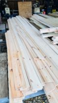 A LARGE QUANTITY 120MM ROUNDED PROFILE TONGUE AND GROOVE CLADDING, APPROX 300 METRES.