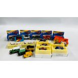 A BOX OF ASSORTED DIE-CAST MODEL VEHICLES TO INCLUDE MATCHBOX EXAMPLES, ETC.