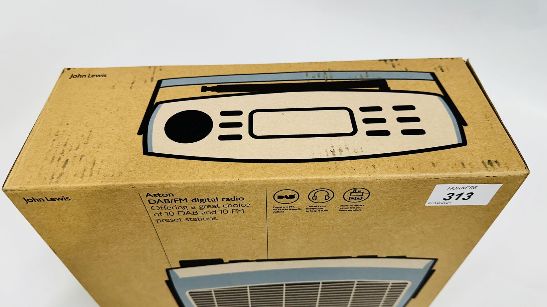 BOXED AS NEW JOHN LEWIS ASTON DAB / FM DIGITAL RADIO - SOLD AS SEEN. - Image 2 of 4