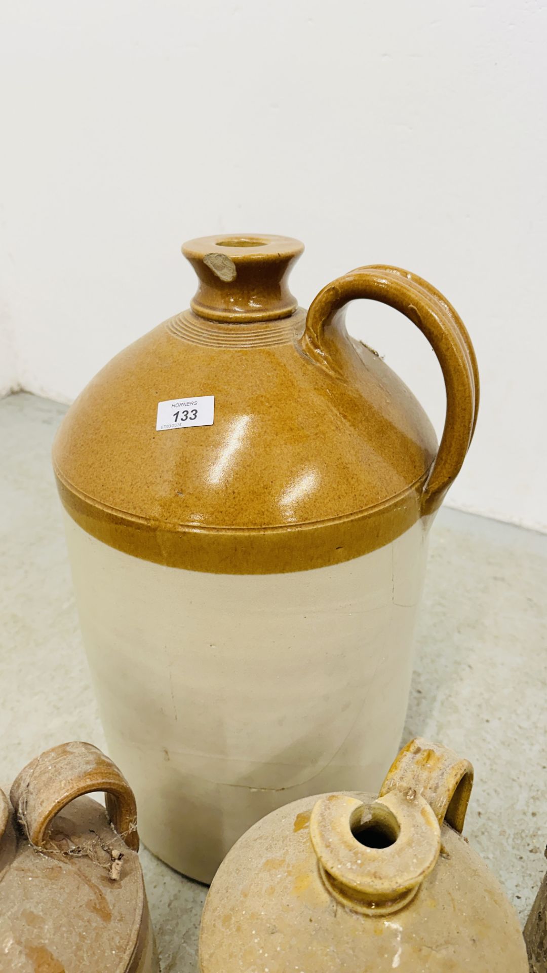 11 X ANTIQUE STONE WARE FLAGON'S AND STORAGE JARS INCLUDING JAMES CHAPMAN NORTH WALSHAM, - Image 7 of 12