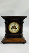 VINTAGE OAK CASED MANTEL CLOCK.