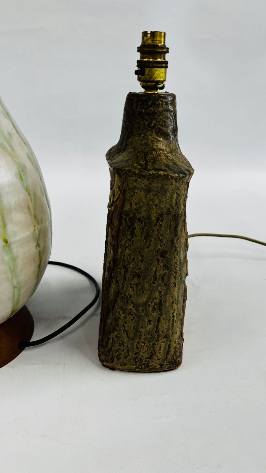 3 STONEWARE LAMP BASES TO INCLUDE BERNARD ROOKE, - Image 7 of 8