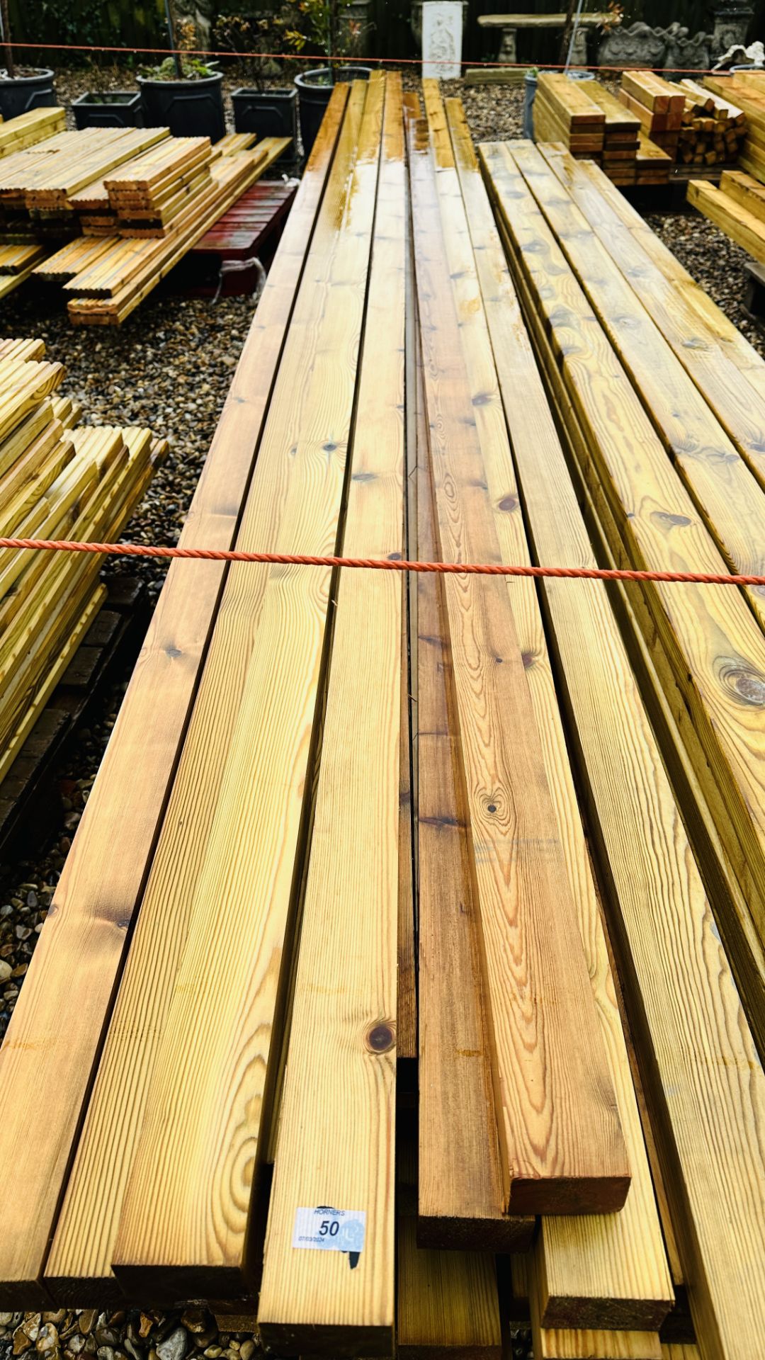 45 X 4.5M APPROX LENGTHS OF 70MM X 45MM PLANED TANALISED TIMBER. - Image 5 of 5